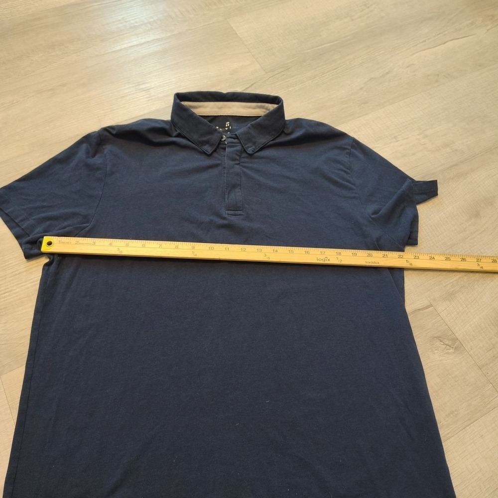 Tommy‎ John Polo Shirt mens Large Navy Blue Stretch Comfort Golf - Picture 2 of 6